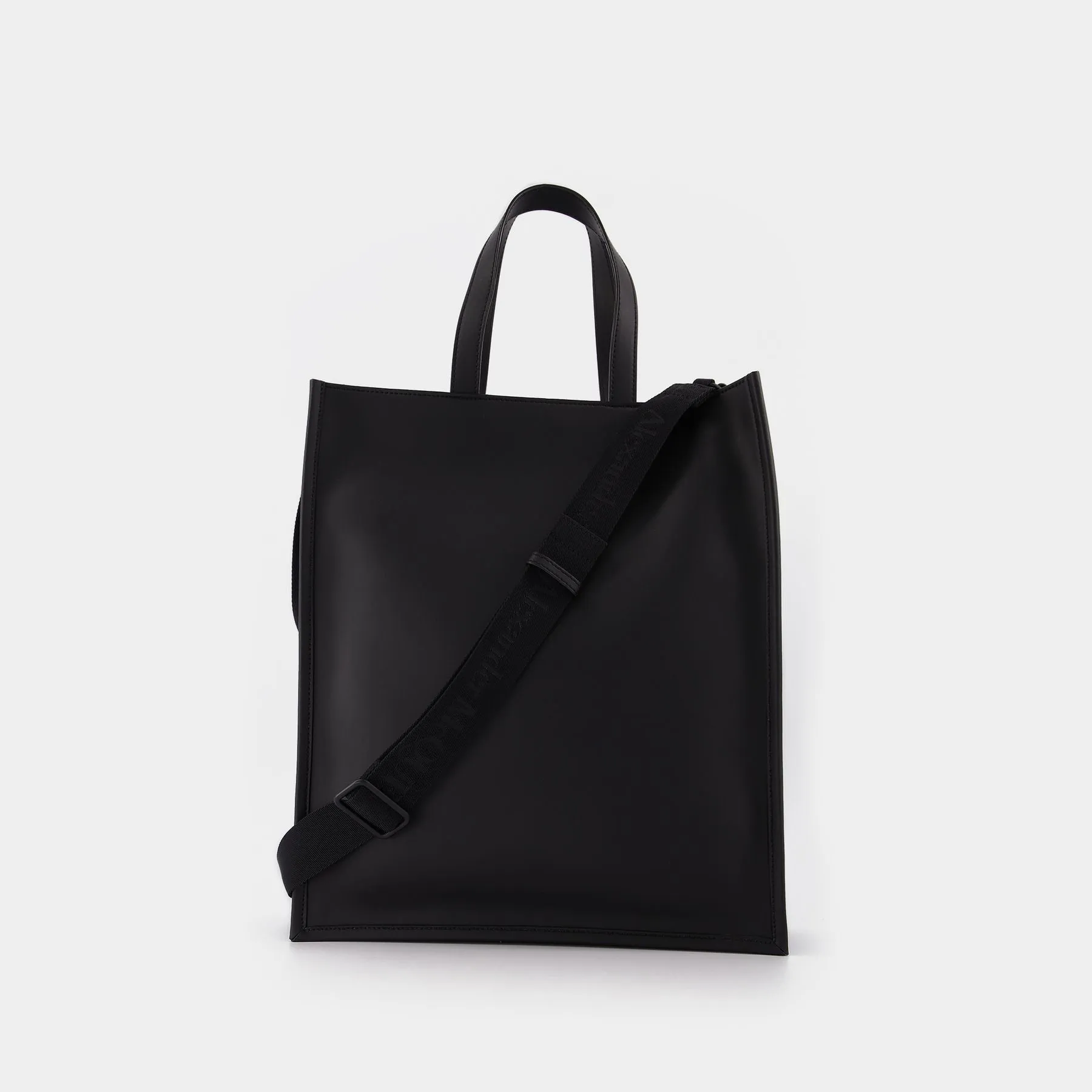 Alexander McQueen  N/S Tote W/Strap in Patent Black Leather