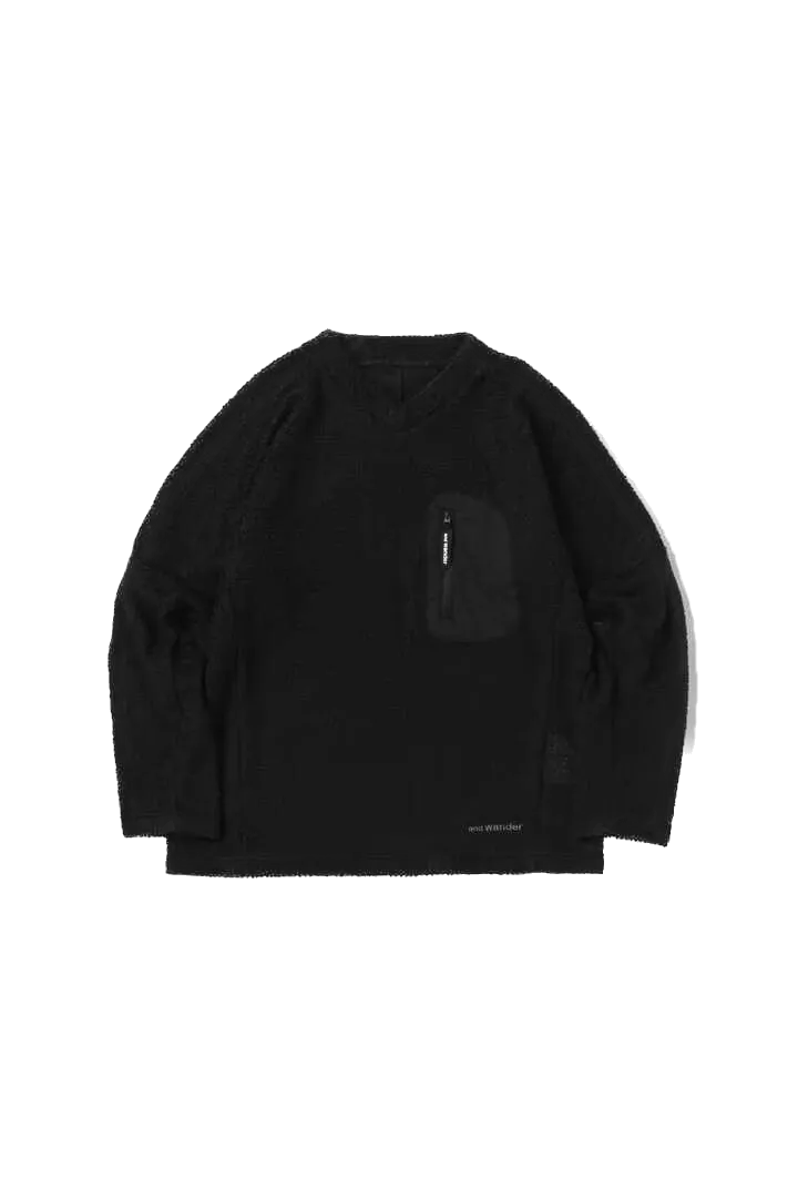 and wander   Alpha Direct Pullover Black (men)