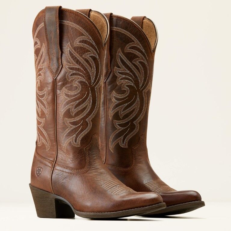 Ariat Women's Heritage J Toe Stretchfit Western Boot in Sassy Brown