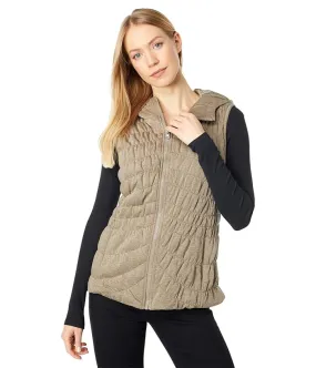 Avec Les Filles Quilted Knit Membrane Hooded Vest Women's