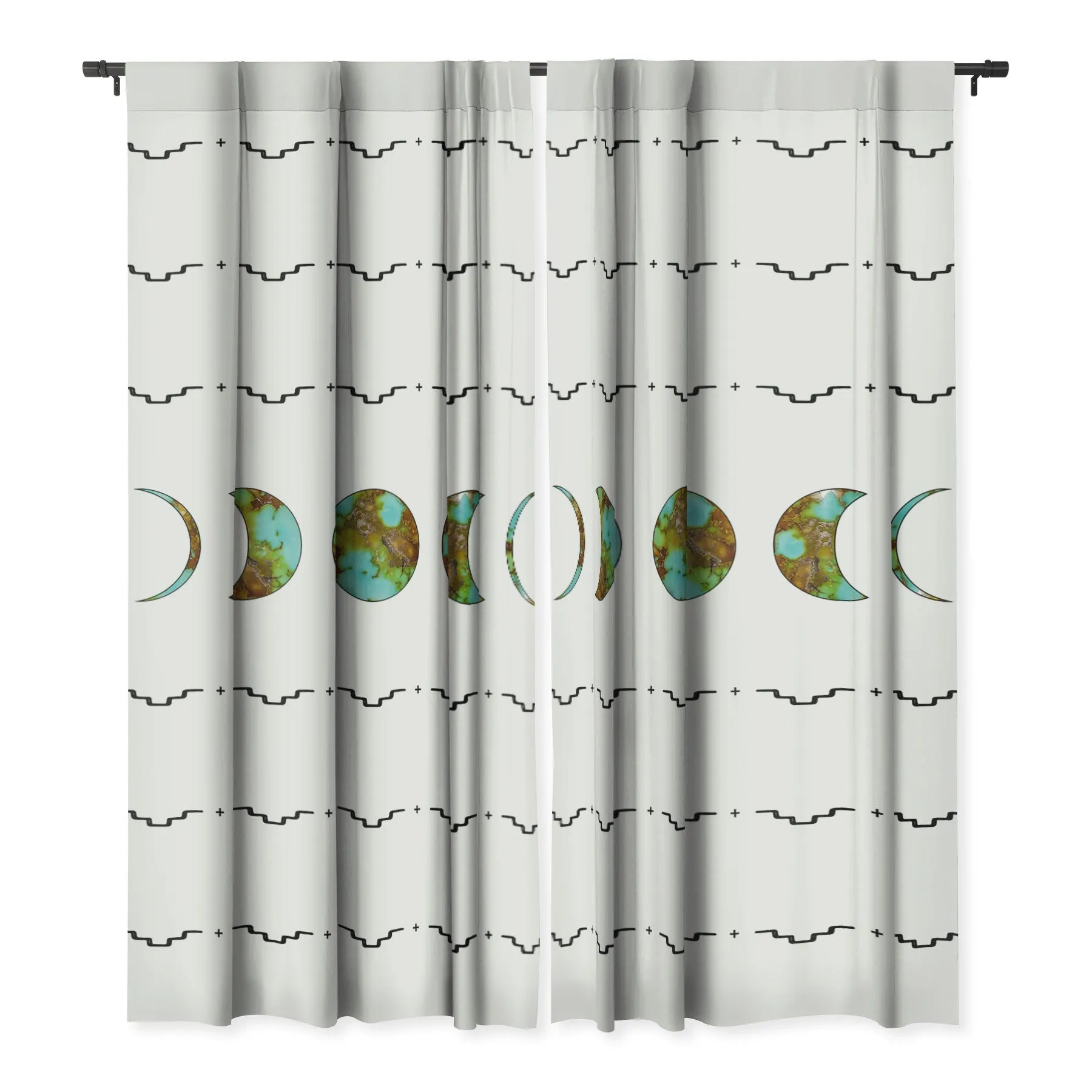 Aztec Moon Blackout Window Curtains (DS) DD