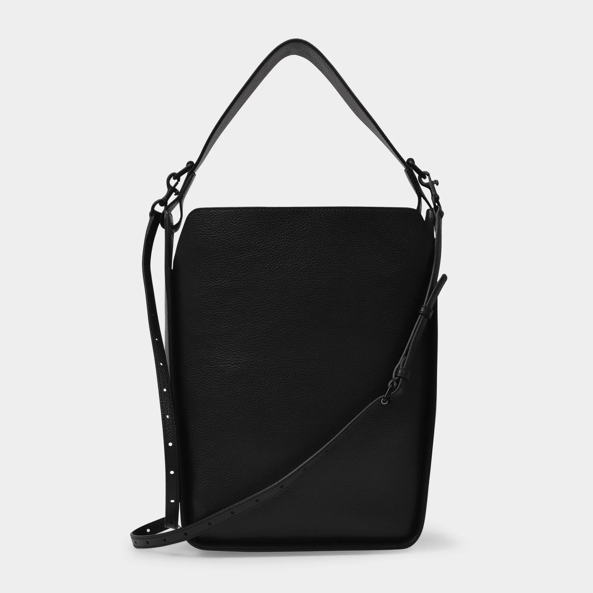 Balenciaga  Tote N-S S in Black Grained Leather