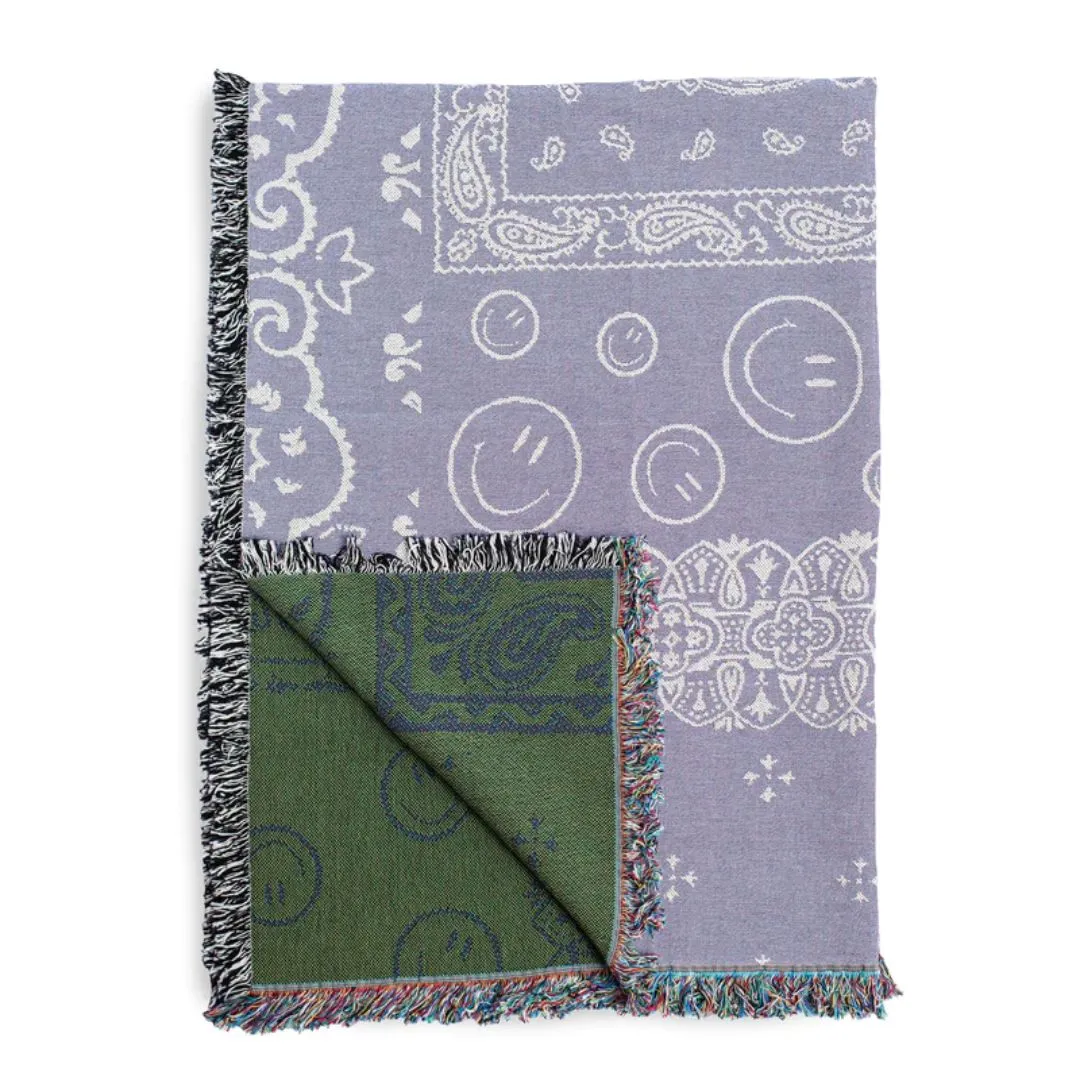 Bandana Throw Blanket (Periwinkle)