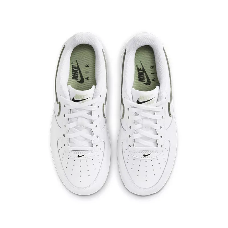 Baskets Nike Air Force 1 Junior - Blanc Et Vert - Femme