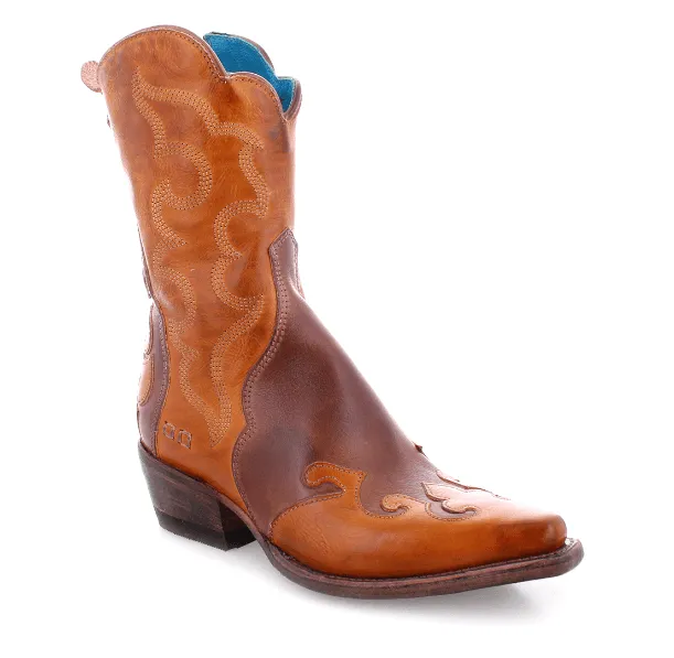 Bed Stu Women's Deuce Pecan Almond Rustic Snip Toe Cowgirl Boot F328041-PARS