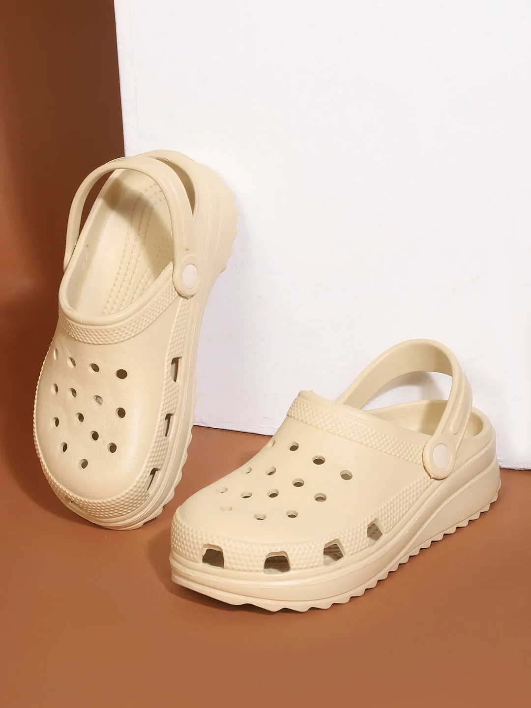 Beige PU Slip-On Croc Flats (TC-EZ0129-01-BEIG)