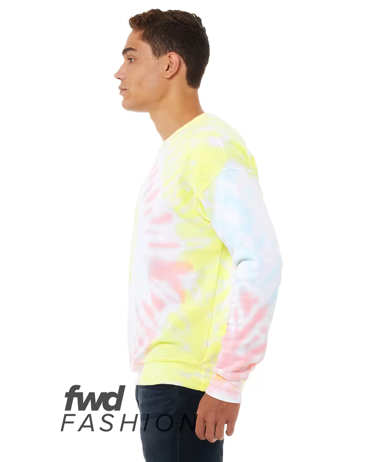 Bella + Canvas 3945RD FWD Fashion Unisex Tie-Dye Pullover Sweatshirt SKU: 3945RD