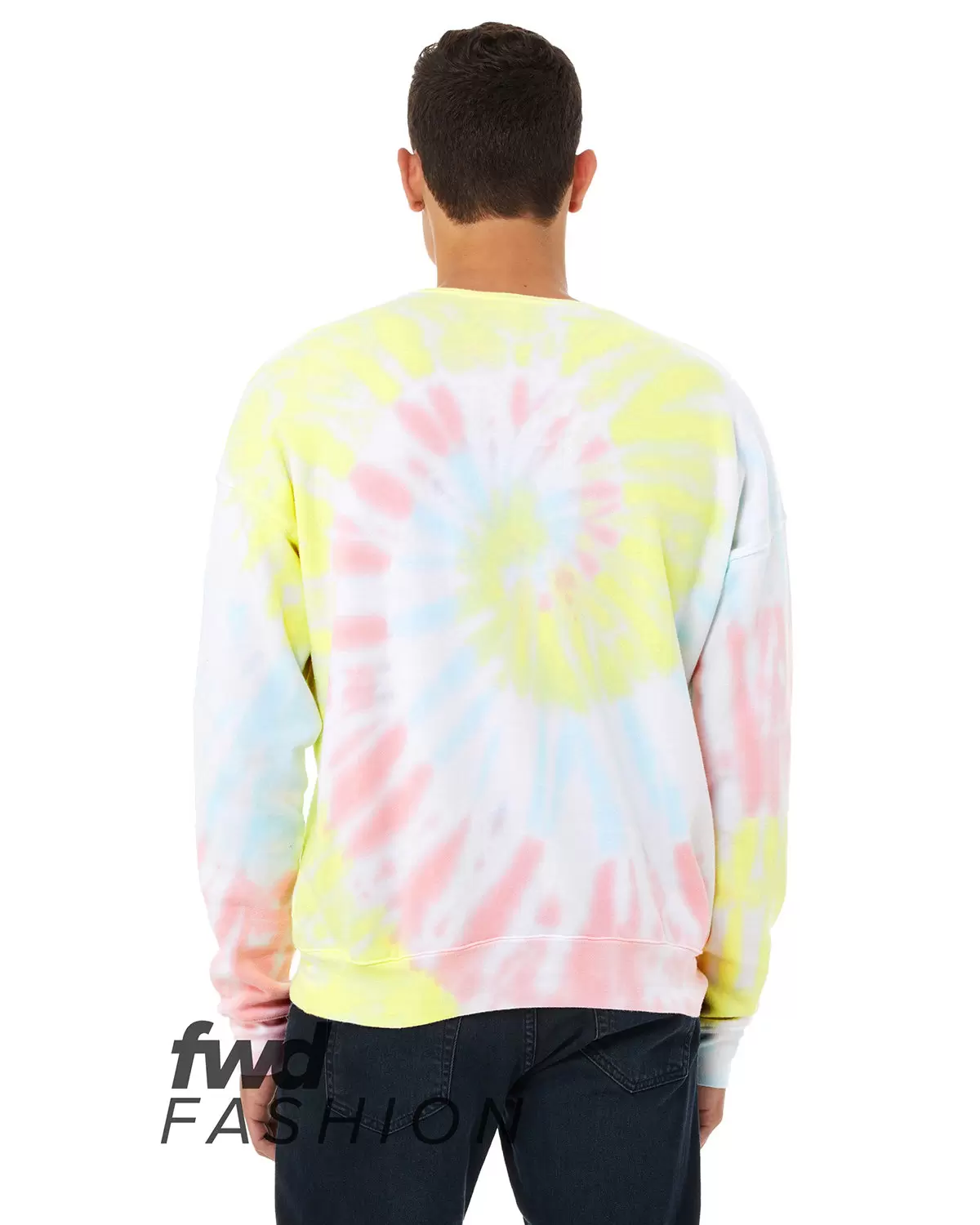 Bella + Canvas 3945RD FWD Fashion Unisex Tie-Dye Pullover Sweatshirt SKU: 3945RD