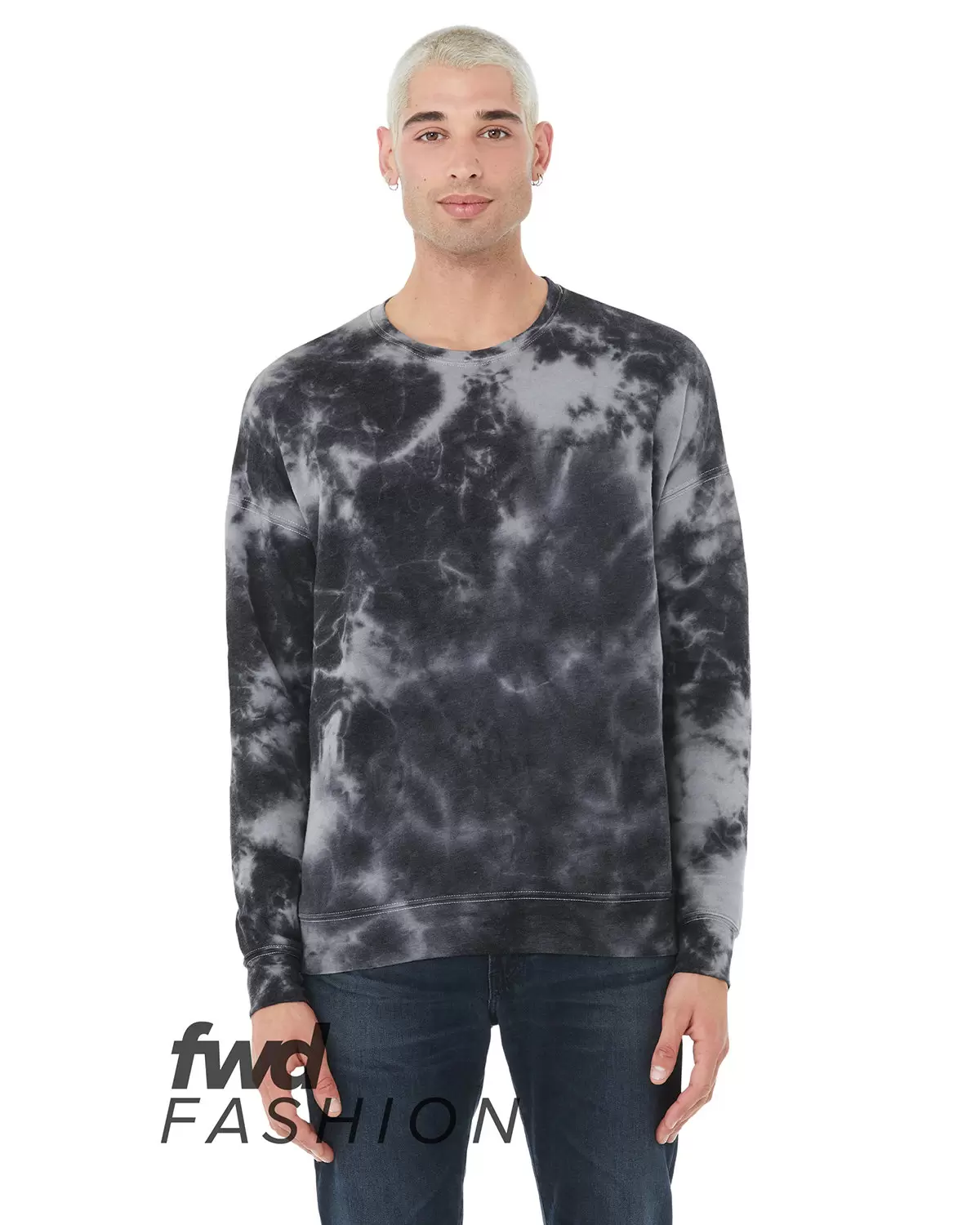 Bella + Canvas 3945RD FWD Fashion Unisex Tie-Dye Pullover Sweatshirt SKU: 3945RD