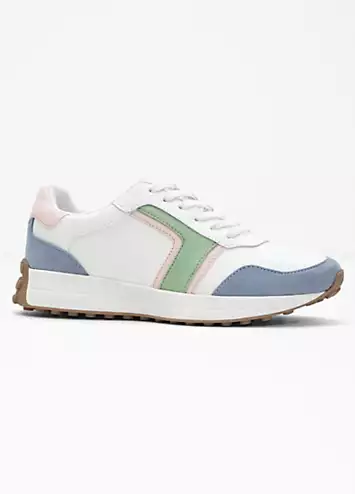 bonprix Pastel Lace-Up Trainers