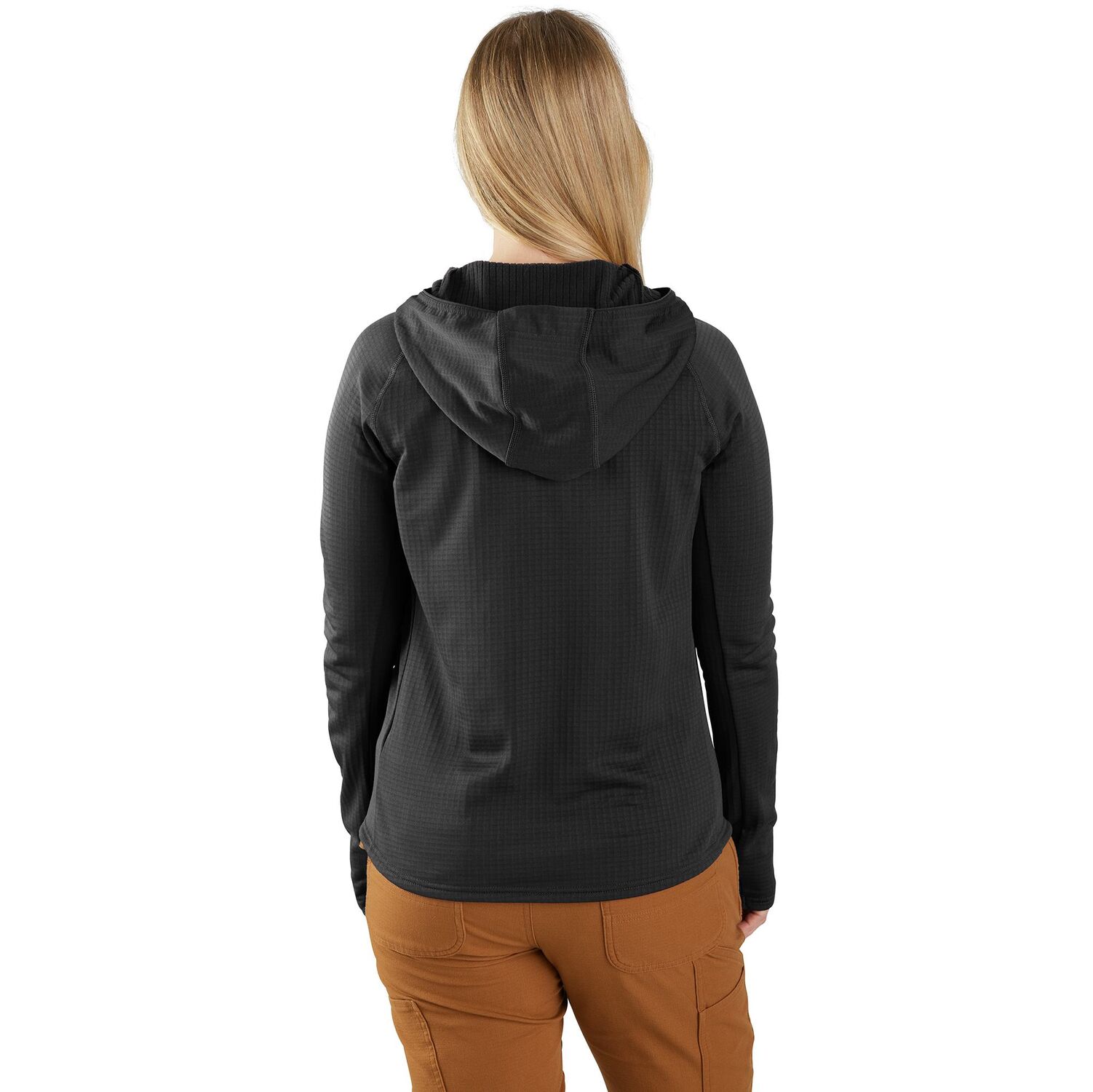 Carhartt Women's Carhartt Force Relaxed Fit Half-Zip Hooded Pullover in Black