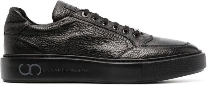 Casadei logo-print low-top sneakers Black