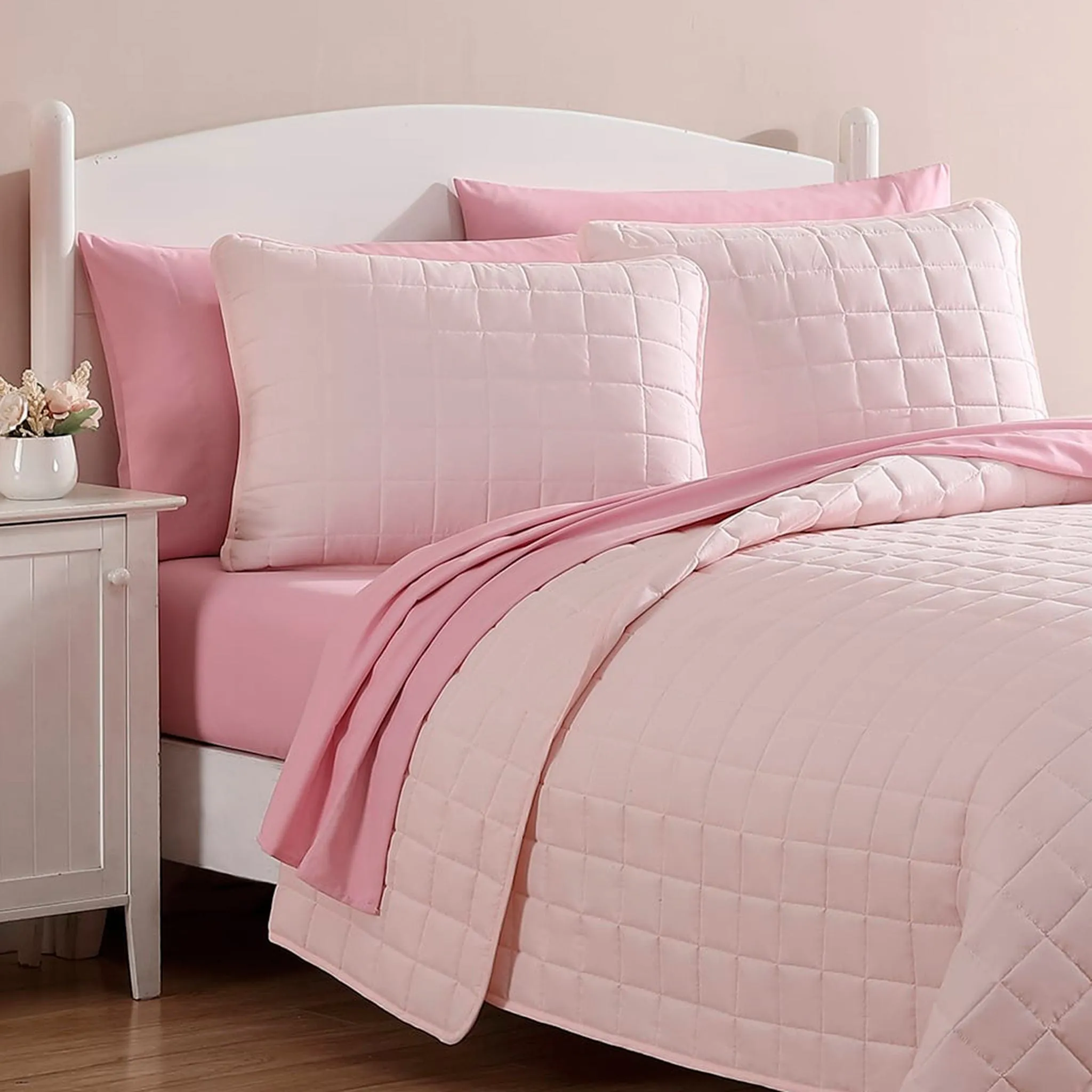 Cathay Home Double Sheet Set - Pink  - Clement