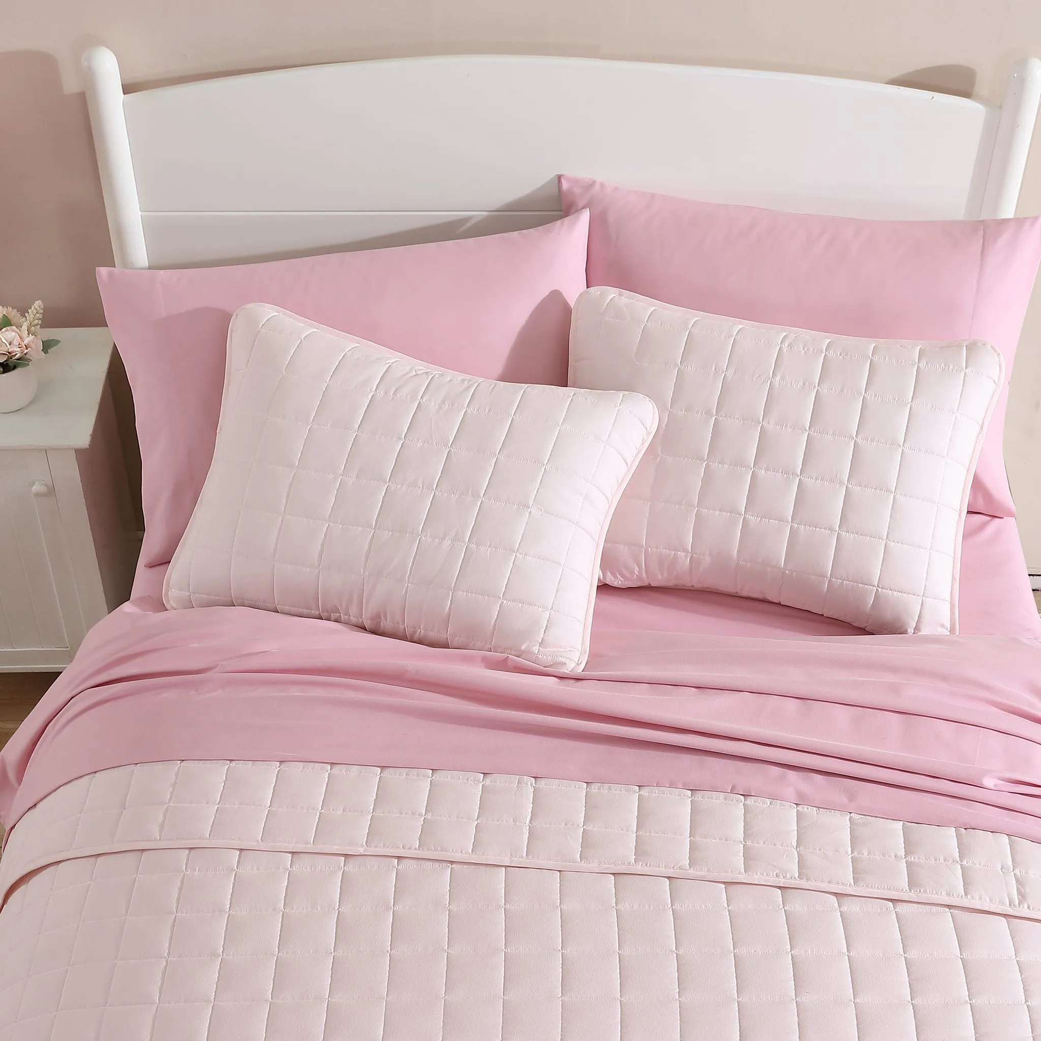 Cathay Home Double Sheet Set - Pink  - Clement