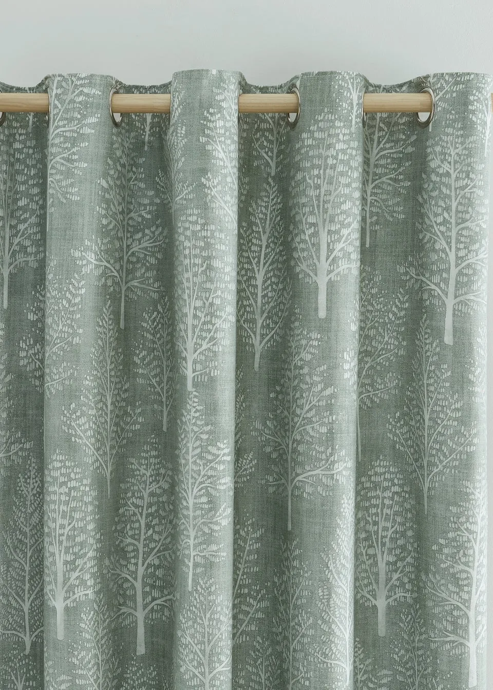 Catherine Lansfield Alder Trees Cotton Lined Eyelet Curtains