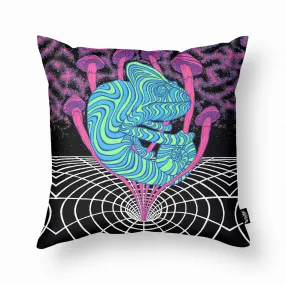 CHAMELEON SHROOMS VORTEX THROW PILLOW