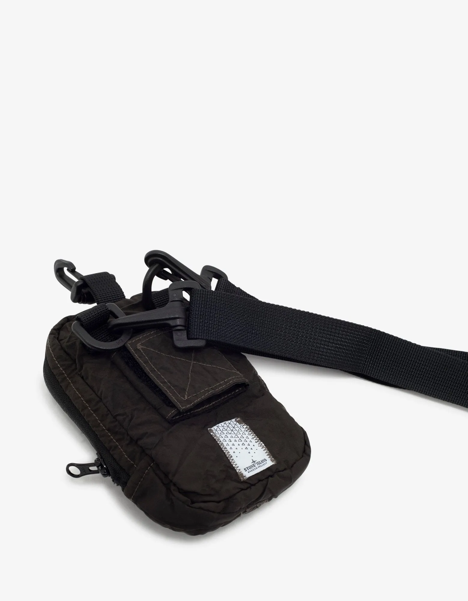 Charcoal Grey Nylon Shoulder Bag