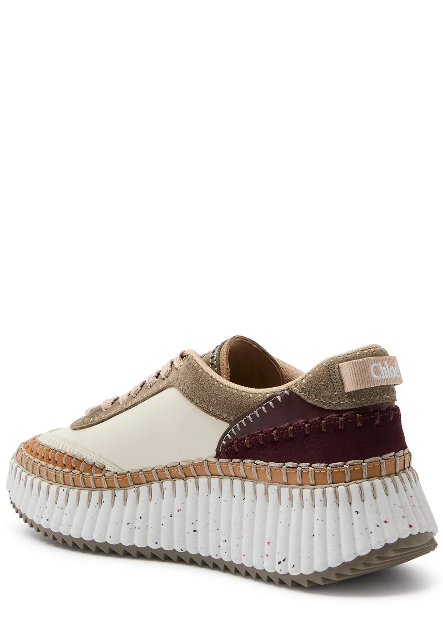 CHLOE Nama panelled leather sneakers -                         -                     -                