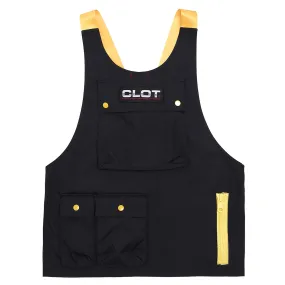 Clot Strapped Apron Vest Black