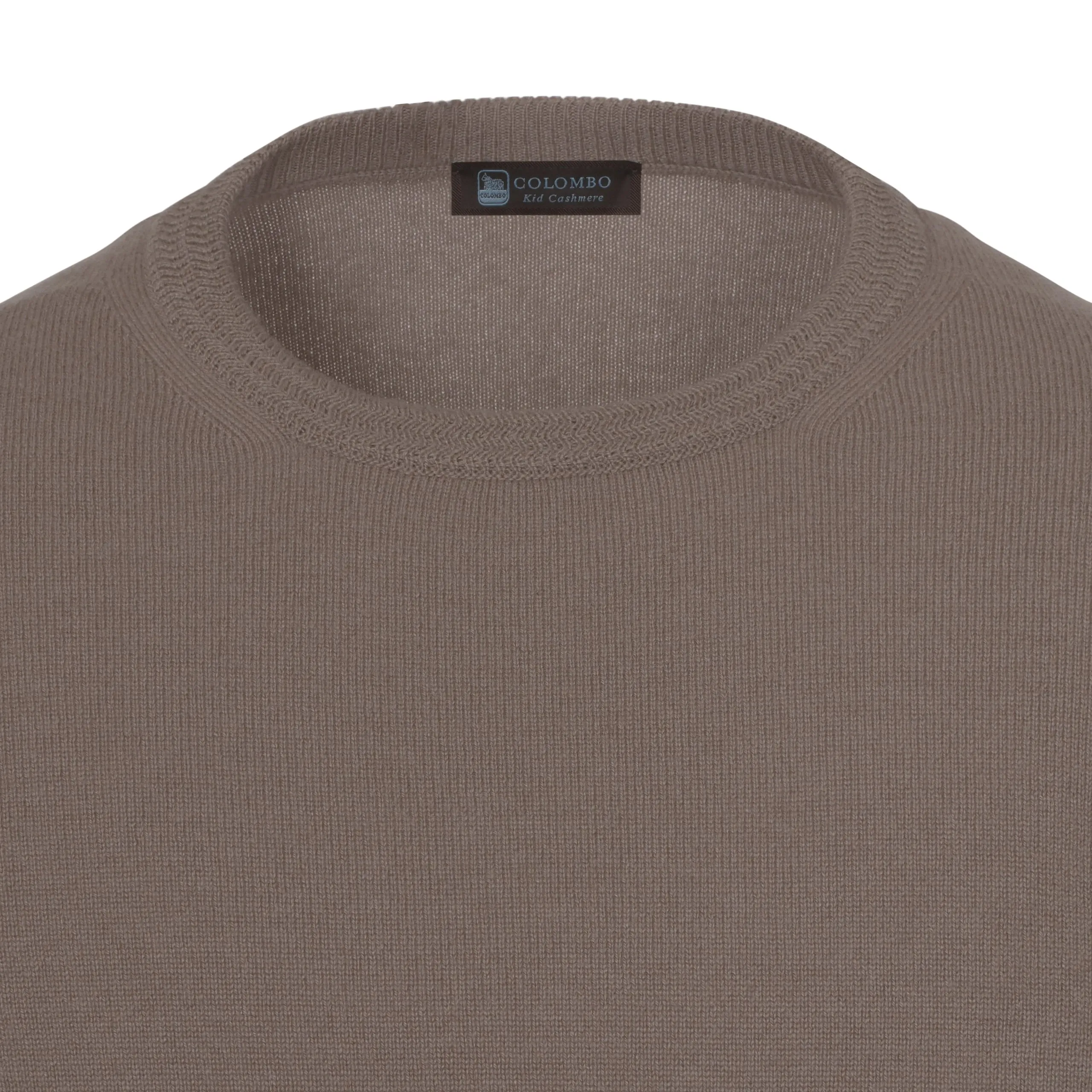  Colombo Crew-Neck Cashmere Pullover in Greige