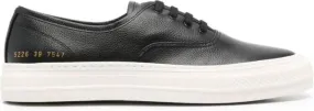 Common Projects logo-print leather sneakers Black