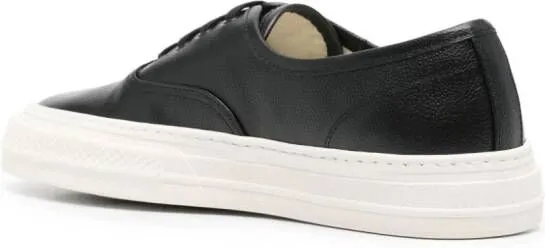 Common Projects logo-print leather sneakers Black