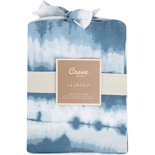 Crane Baby Crib Sheet (Tie-Dye), Caspian