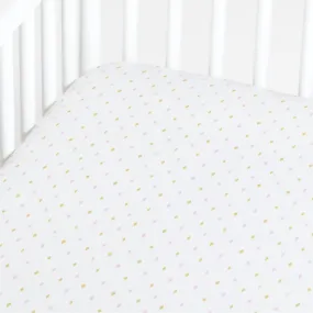 Crate&Barrel Aiko Organic Diamonds Baby Crib Fitted Sheet