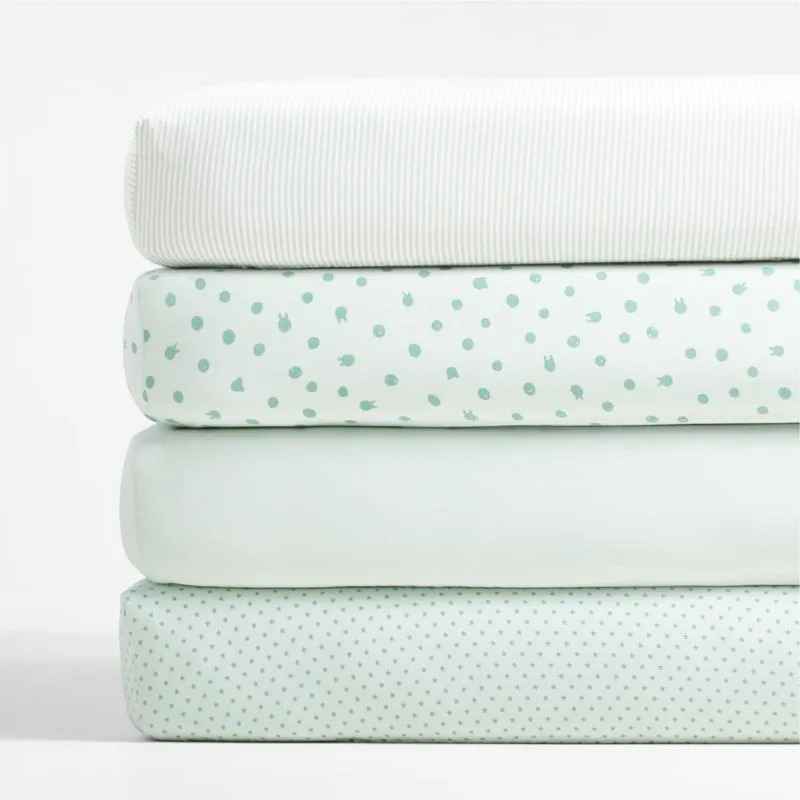 Crate&Barrel Baby's First Green Organic Jersey Baby Crib Fitted Sheet