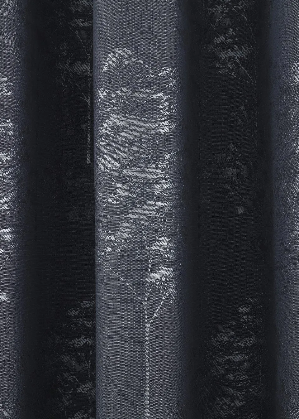 Curtina Elmwood Jacquard Navy Eyelet Curtains