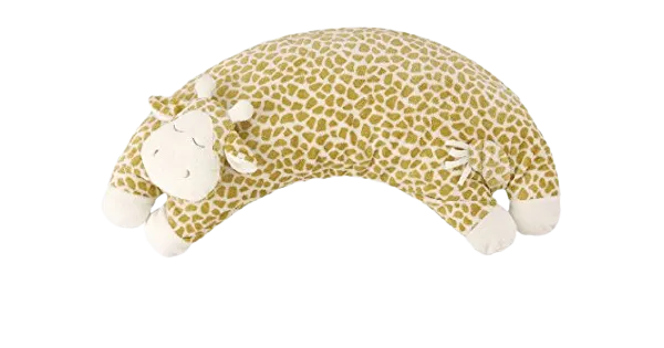 Curved Pillow, Gold Giraffe