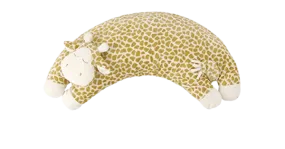 Curved Pillow, Gold Giraffe