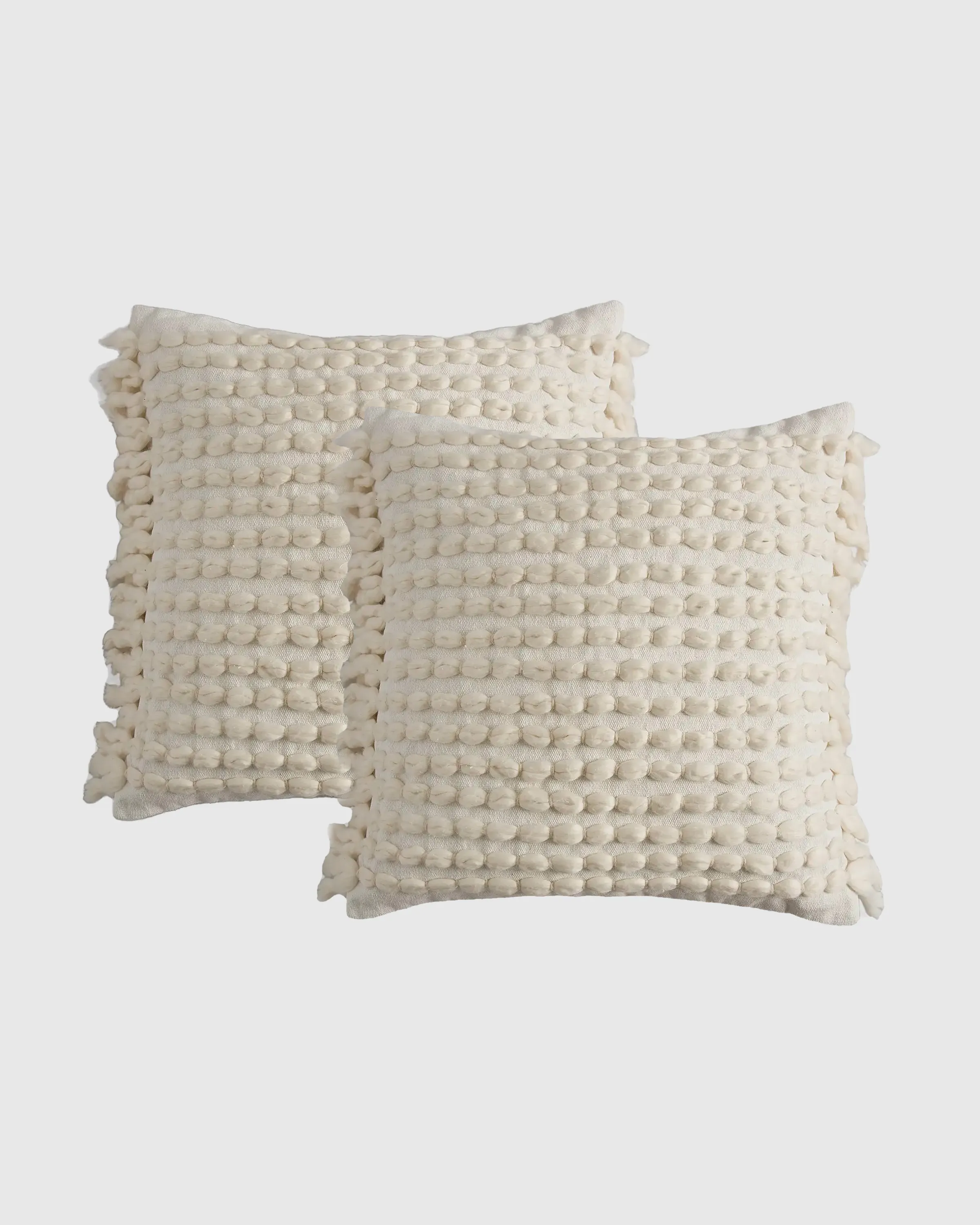 Dana Wool Fringe Pillow Cover - Set of 2