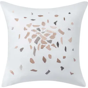 Domani Home Confetti Embroidered Decorative Pillow, White