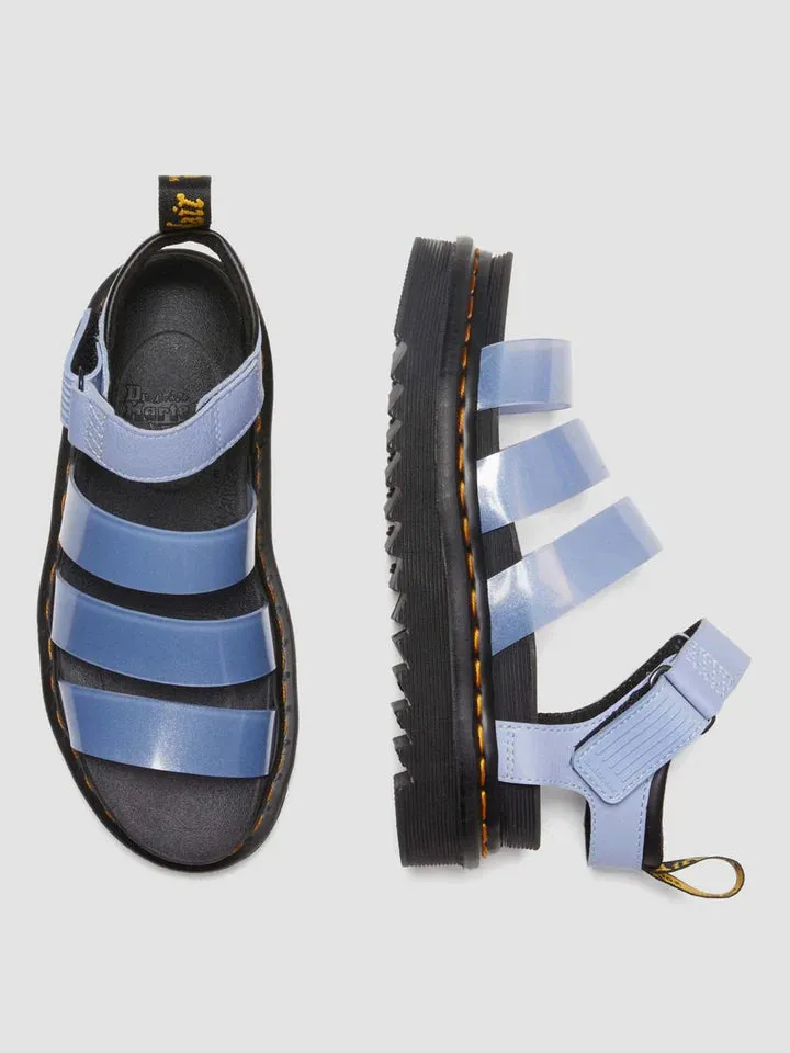 Dr Martens - Women's Blaire Glitter TPU Jelly Zen Blue Sandals