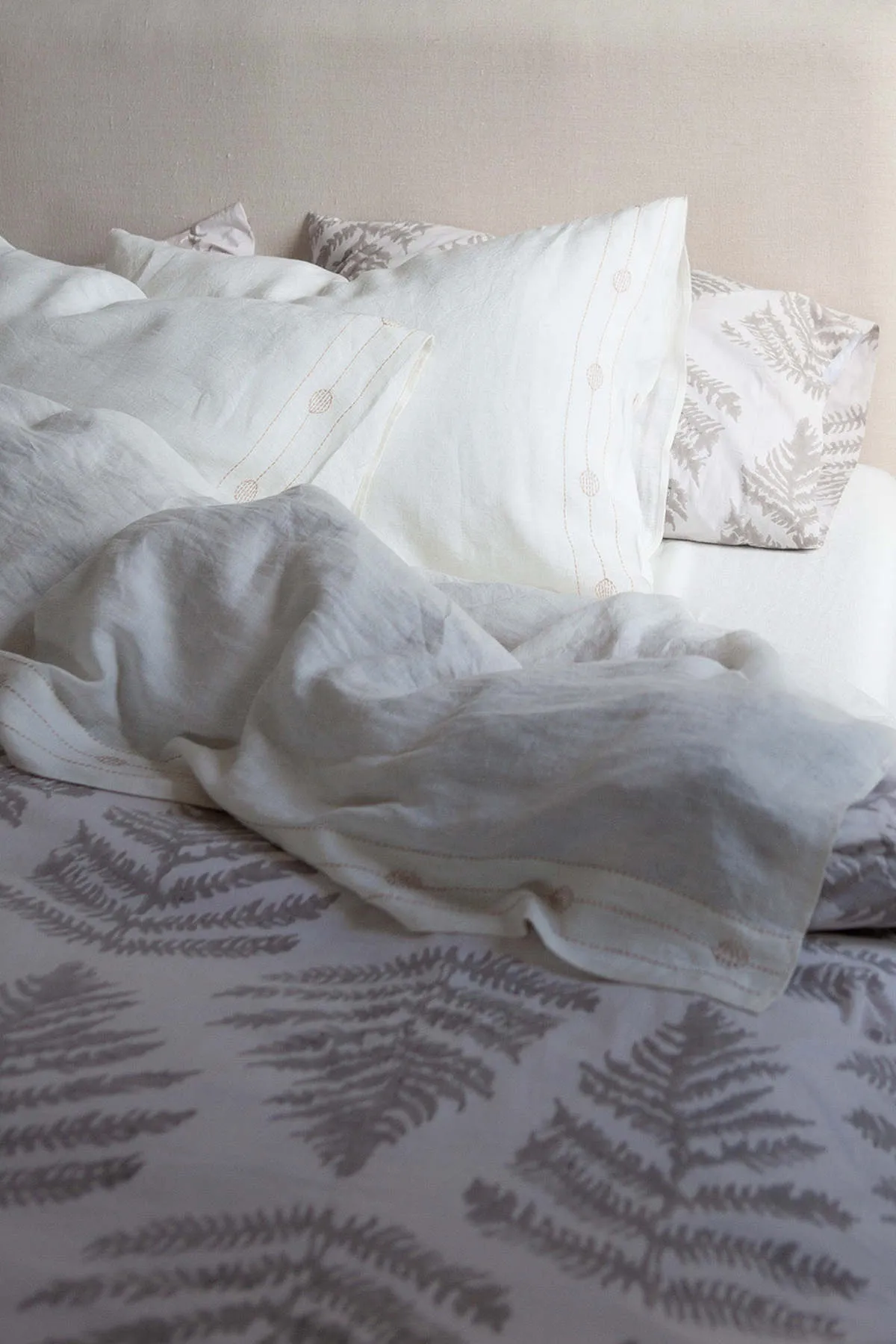 Fern Duvet Cover - Dove