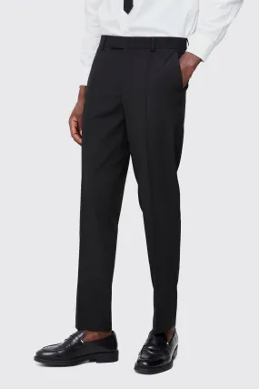 Fixed Waist Slim Pintuck Tailored Trousers