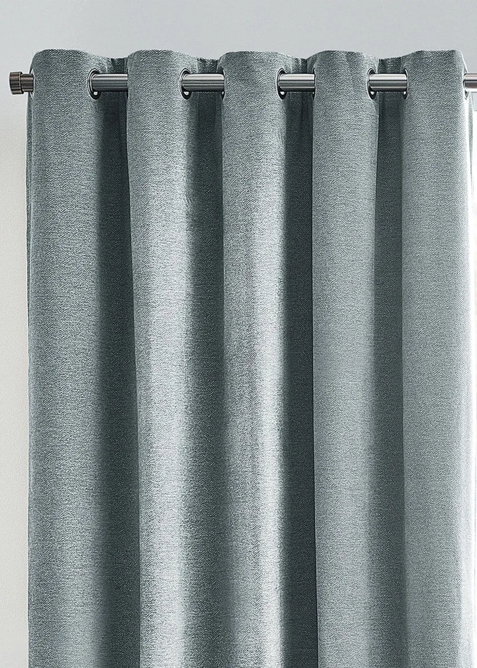 furn. Hudson Herringbone Chenille Eyelet Curtains