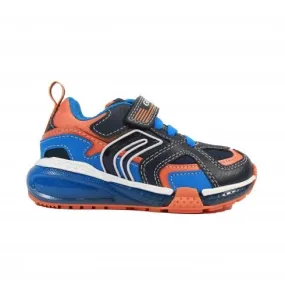 Geox Bayonyc | Navy/Orange | Childrens Light Up Trainers