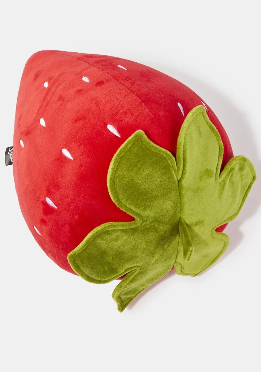 Getting Juiced Strawberry Plush Pillow-