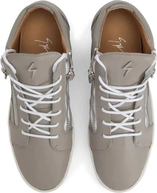 Giuseppe Zanotti Frankie logo-plaque sneakers Grey