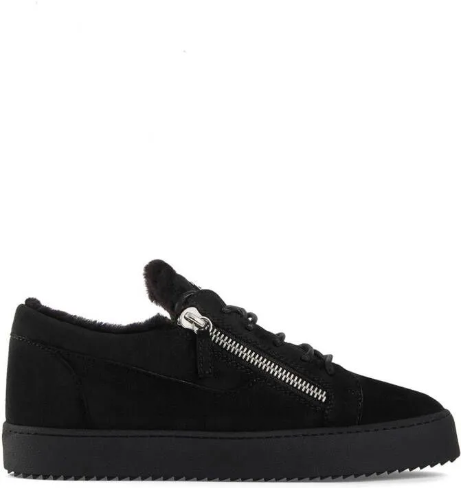 Giuseppe Zanotti side zip detail sneakers Black