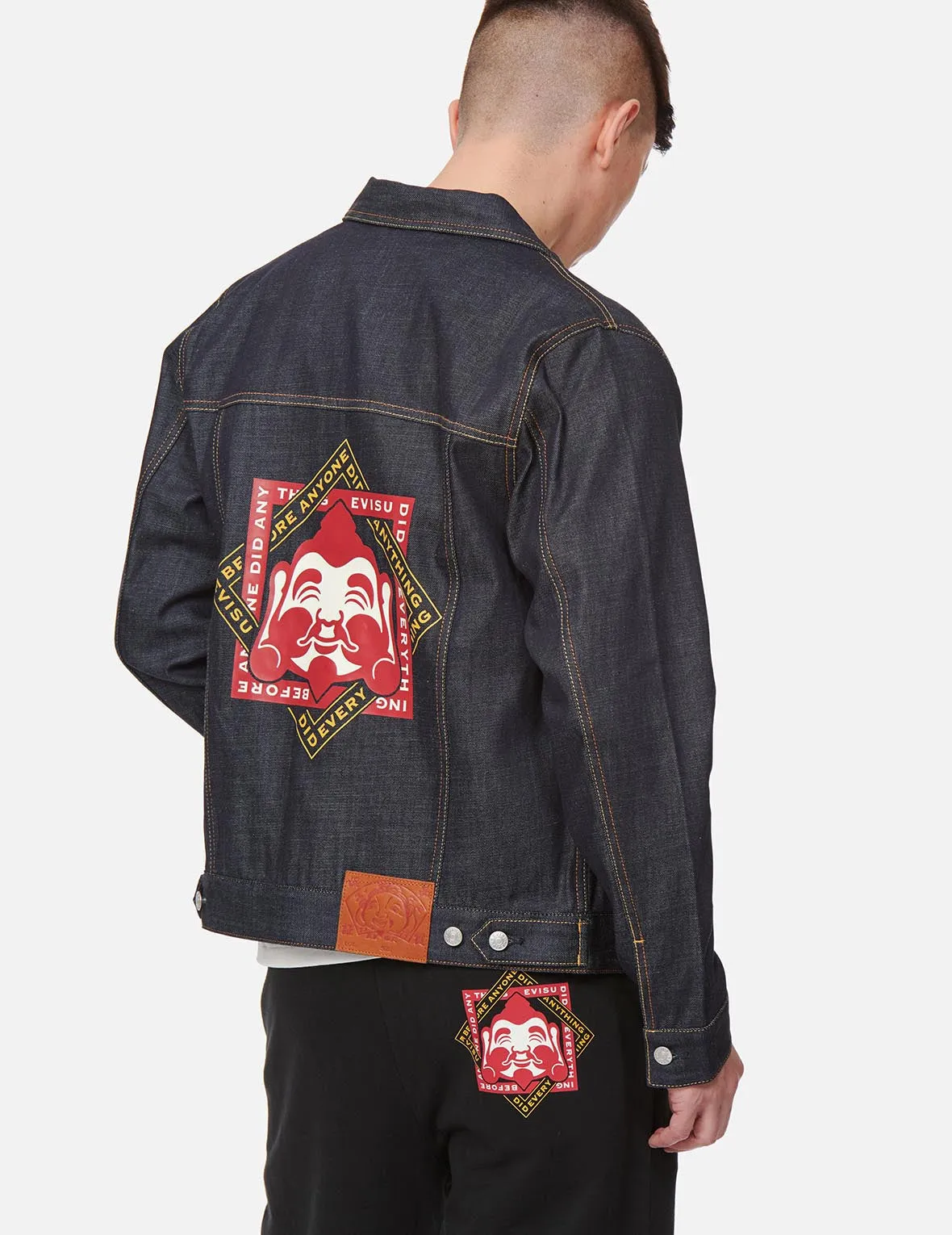 Godhead Print Denim Jacket