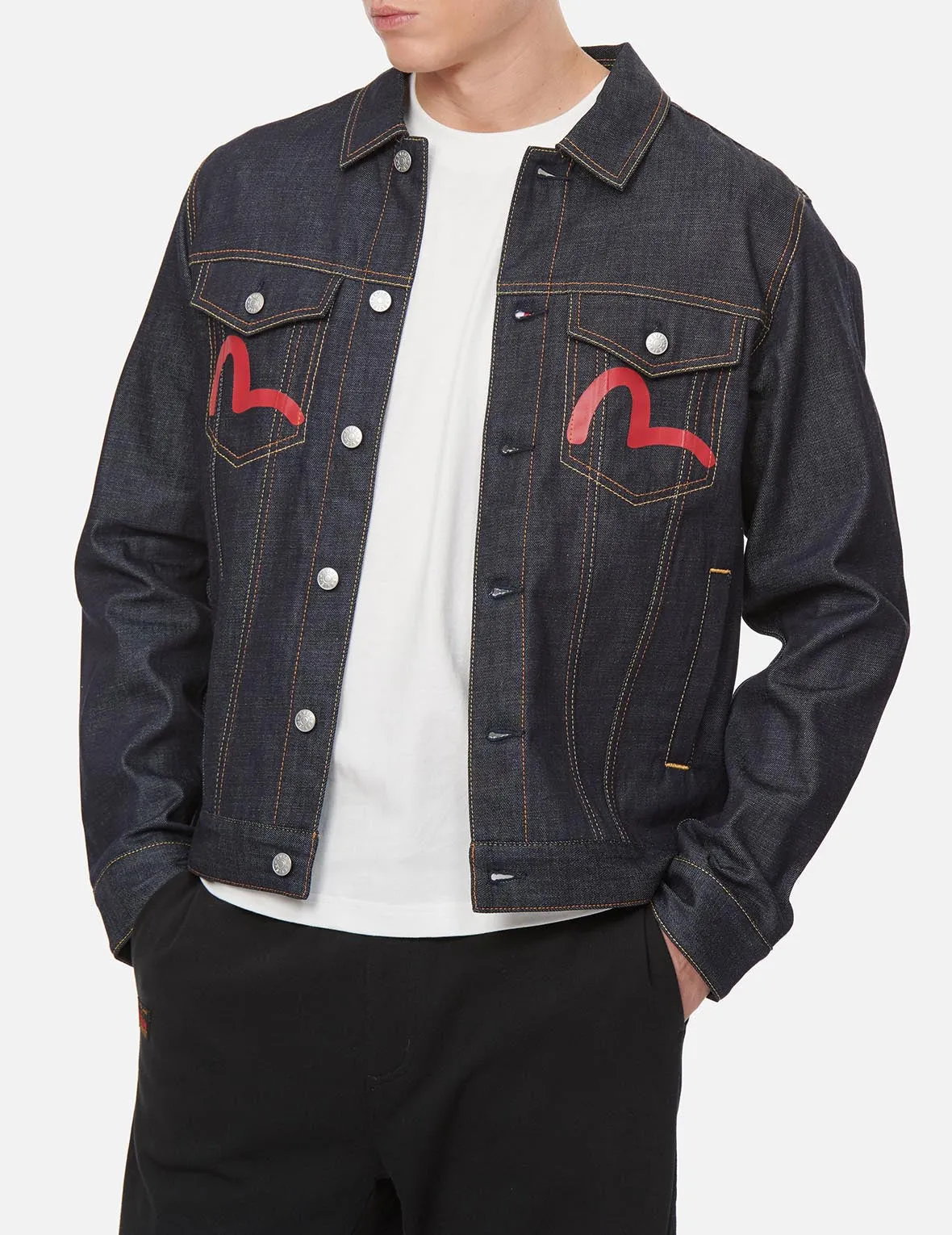 Godhead Print Denim Jacket