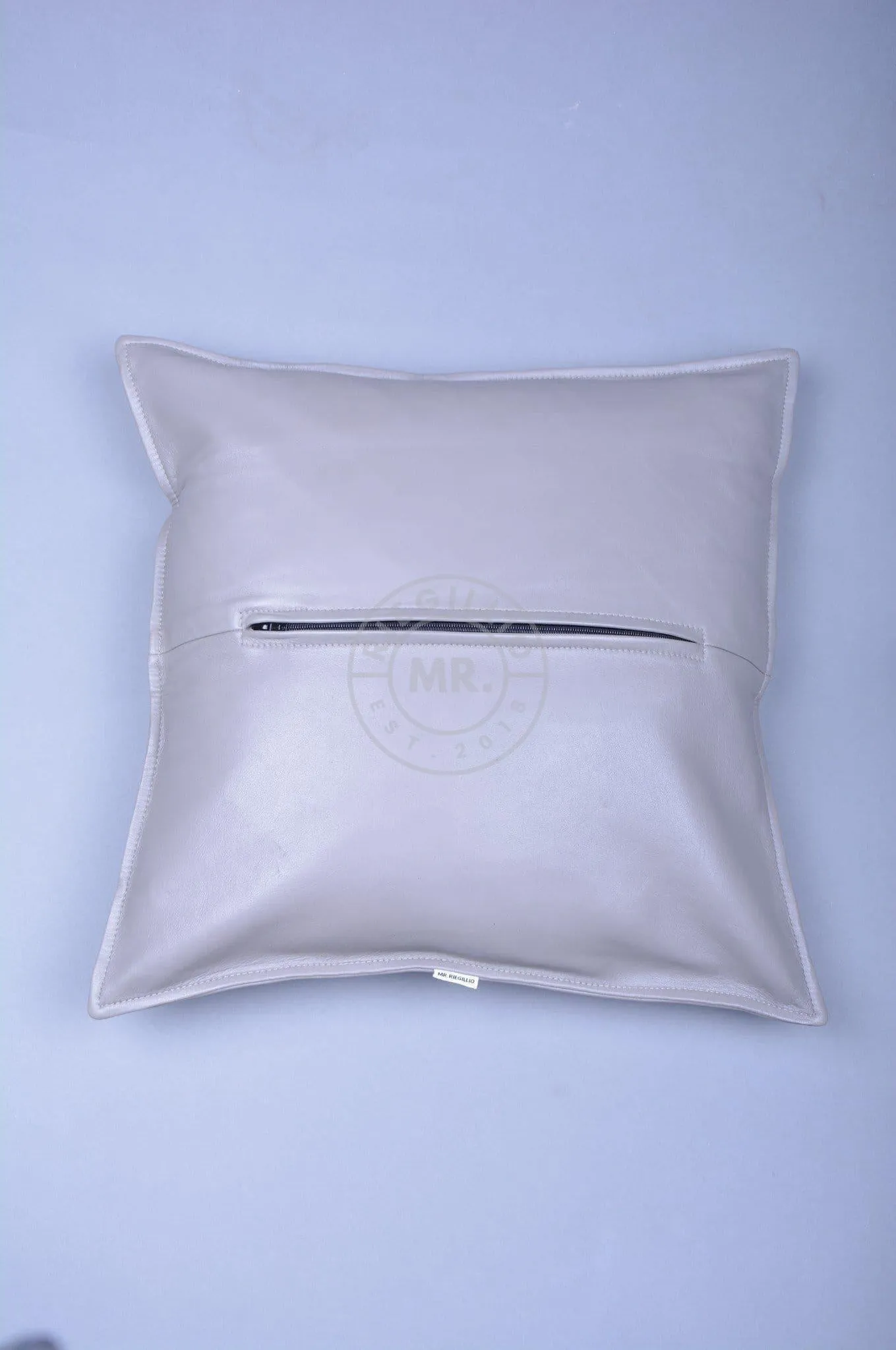 Grey Leather Pillow