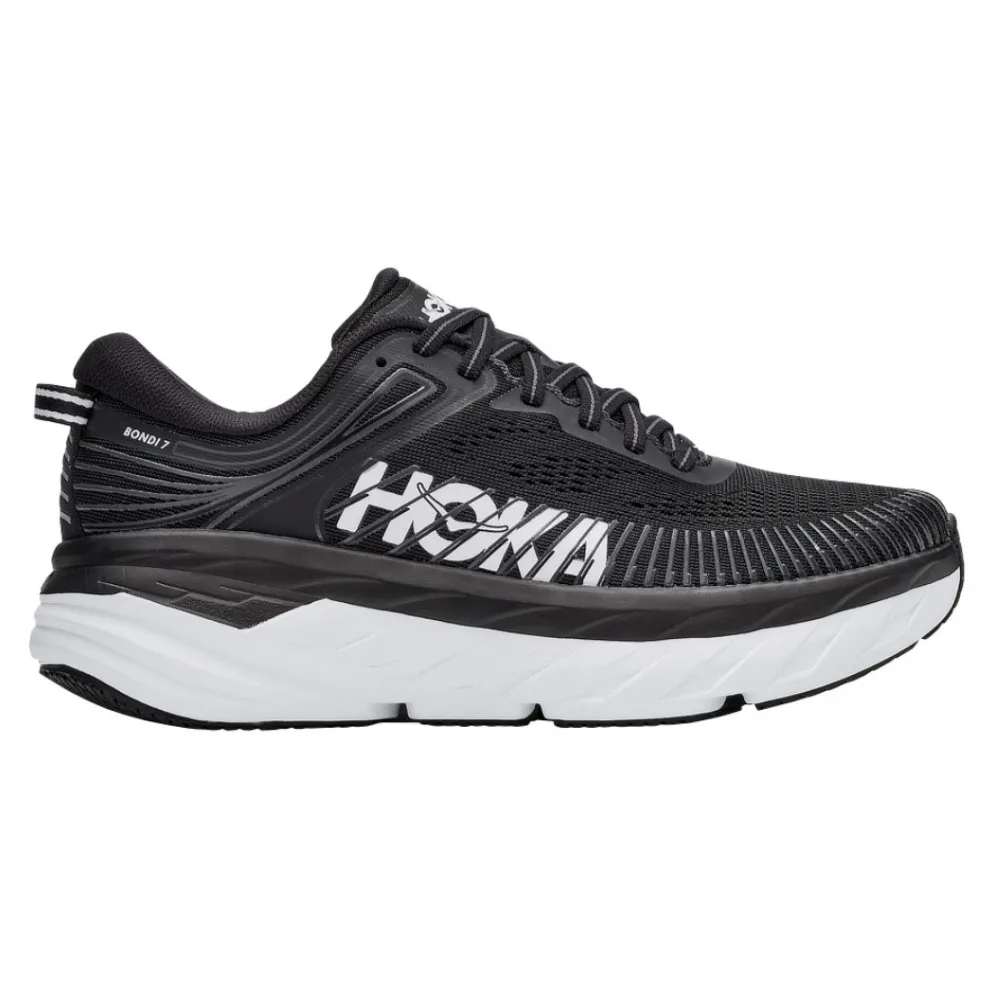 Hoka Bondi 7 Black/White Running Shoe (Women's)