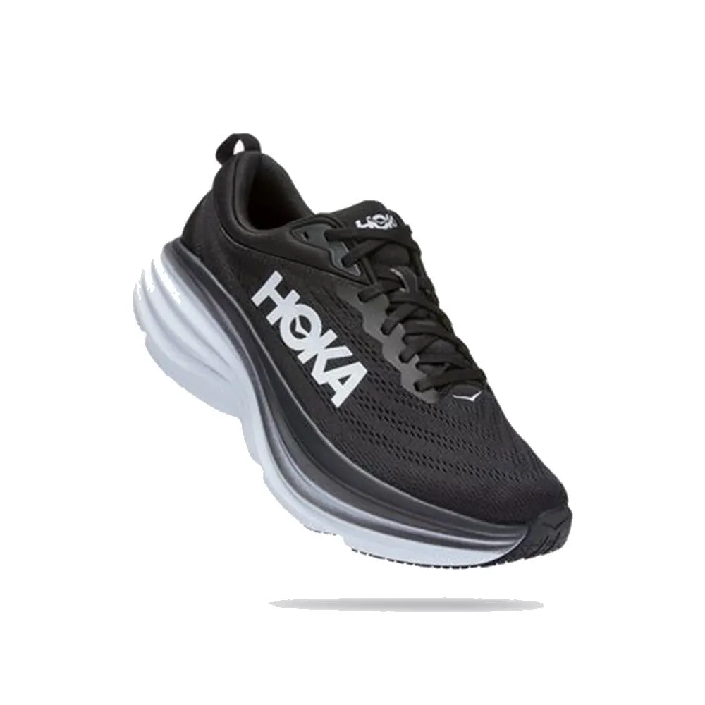 HOKA BONDI 8 BLACK/WHITE - MENS