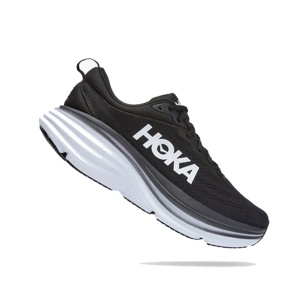 HOKA BONDI 8 BLACK/WHITE - MENS