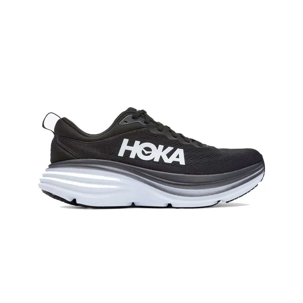 HOKA BONDI 8 BLACK/WHITE - MENS