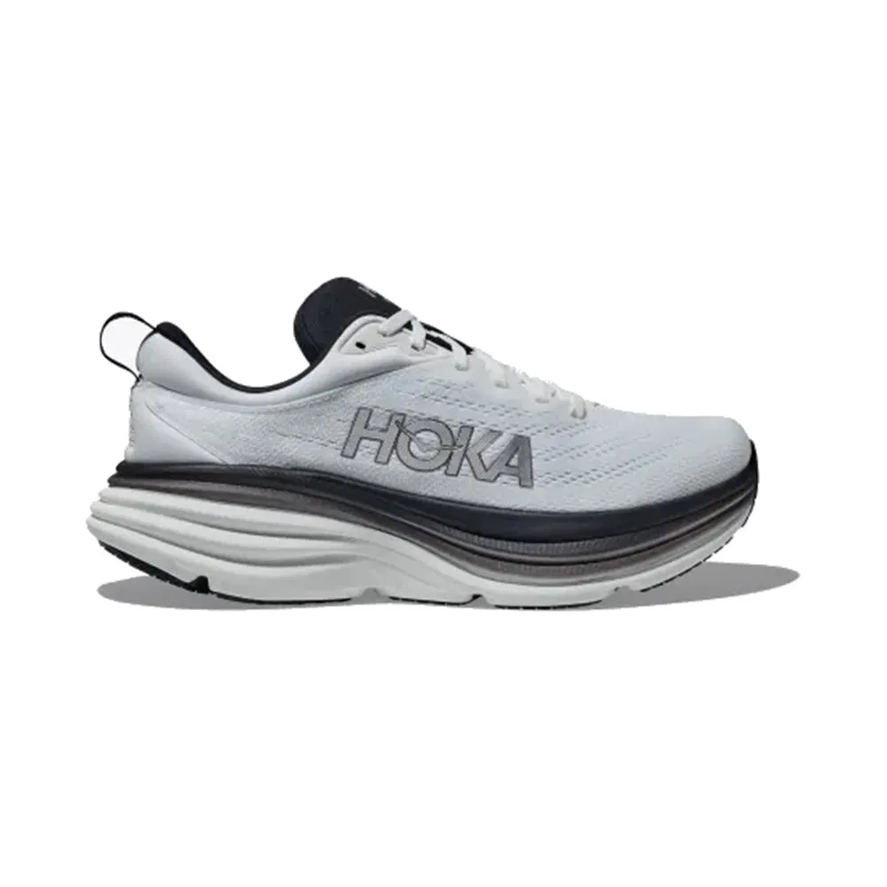 HOKA BONDI 8 WHITE/BLACK - MENS